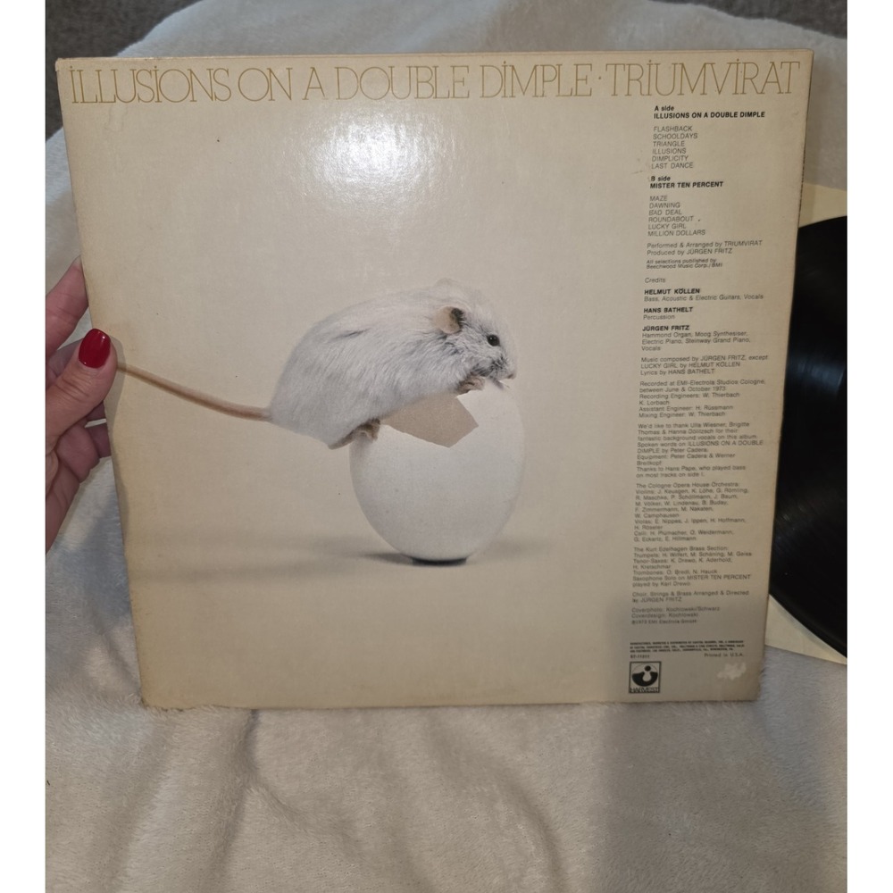 TRIUMVIRAT "Illusions On A Double Dimple" Vinyl Album Excellent Condition Record